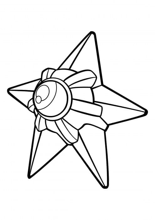 Desenho de Staryu Pokemon para Colorir e Pintar