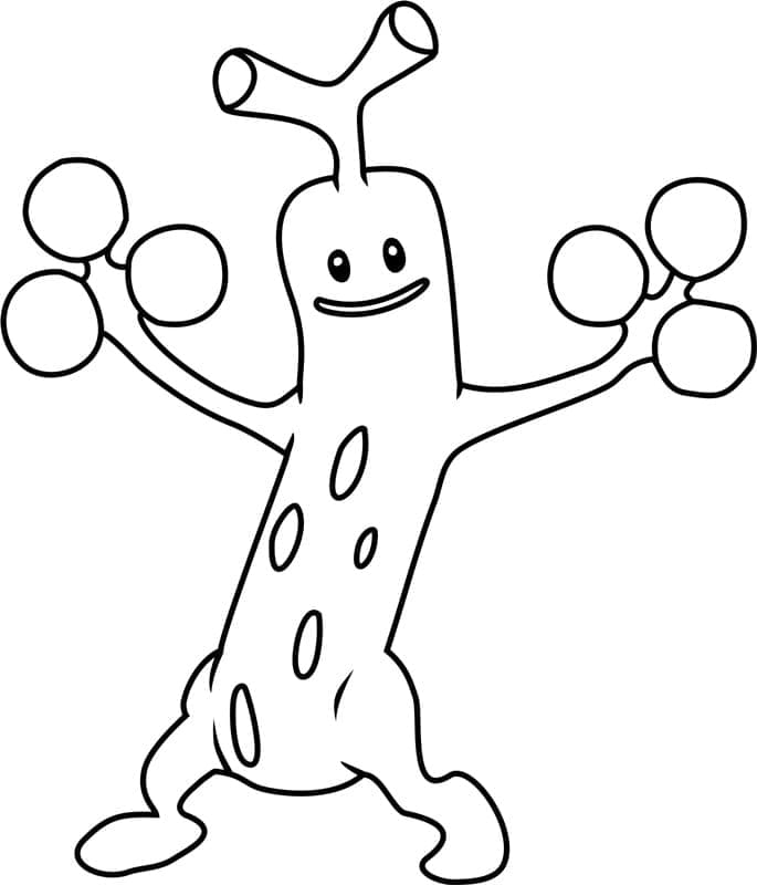 Desenho de Sudowoodo Pokemon para Colorir e Pintar