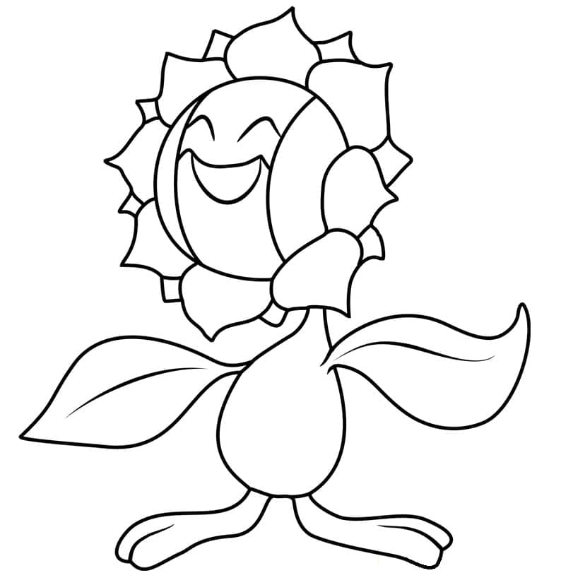 Desenho de Sunflora Pokemon para Colorir e Pintar
