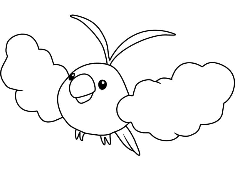Desenho de Swablu Pokemon para Colorir e Pintar