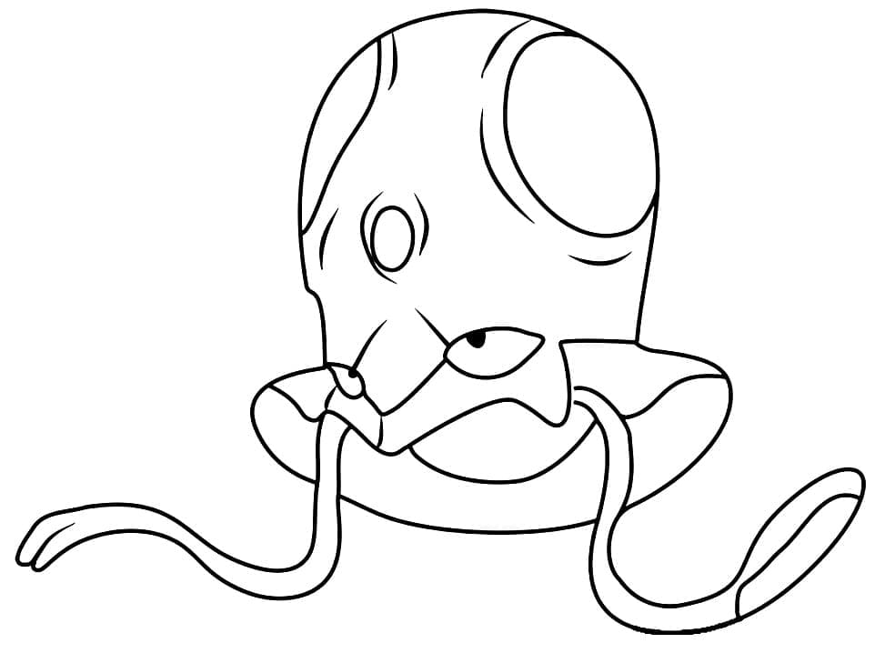 Desenho de Tentacool Pokemon para Colorir e Pintar