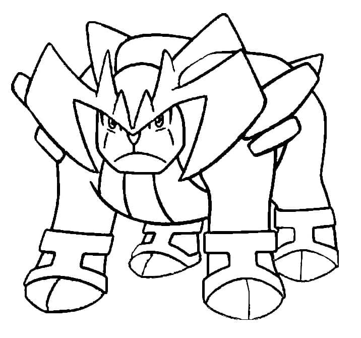 Desenho de Terrakion Pokemon para Colorir e Pintar