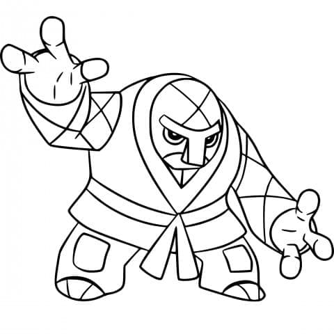Desenho de Throh Pokemon para Colorir e Pintar