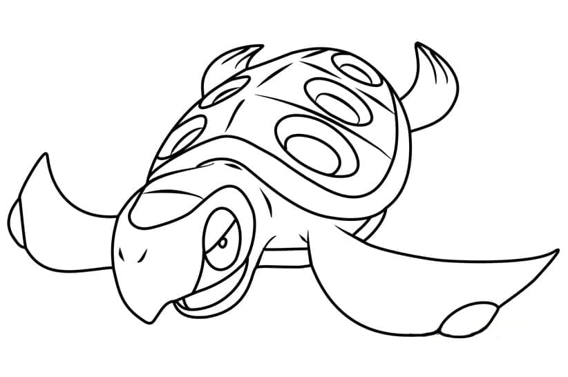 Desenho de Tirtouga Pokemon para Colorir e Pintar