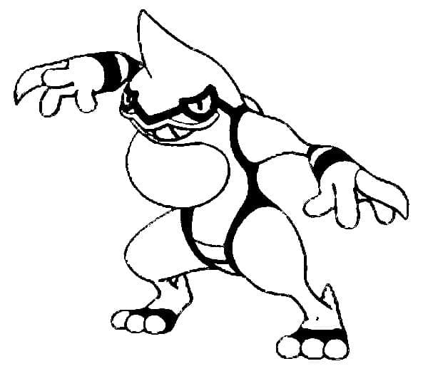 Desenho de Toxicroak Pokemon para Colorir e Pintar