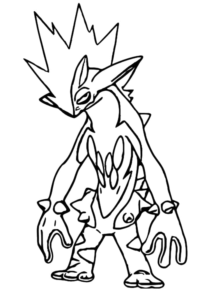Desenho de Toxtricity Pokemon para Colorir e Pintar