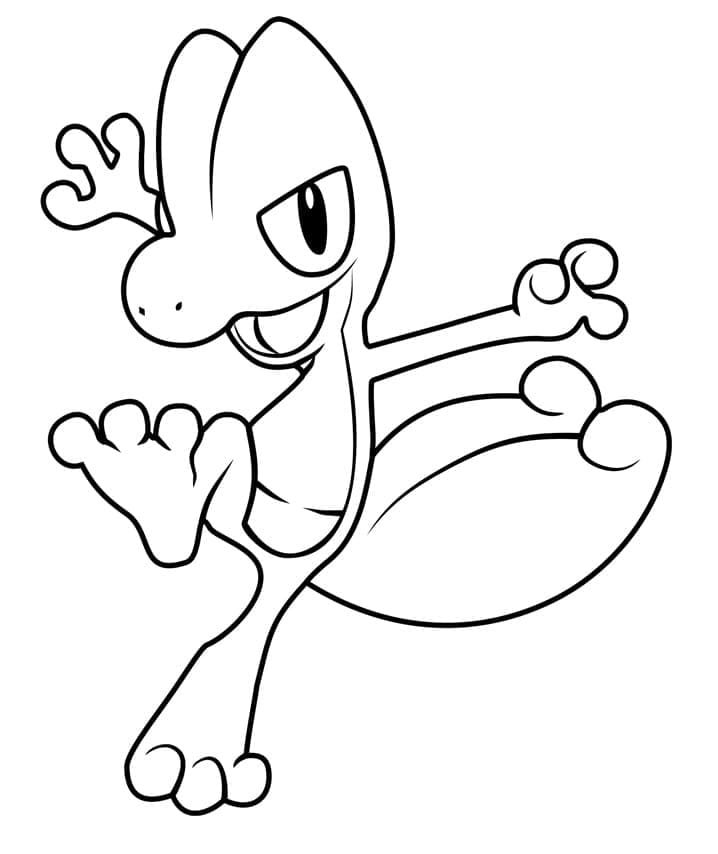 Desenho de Treecko Pokemon para Colorir e Pintar
