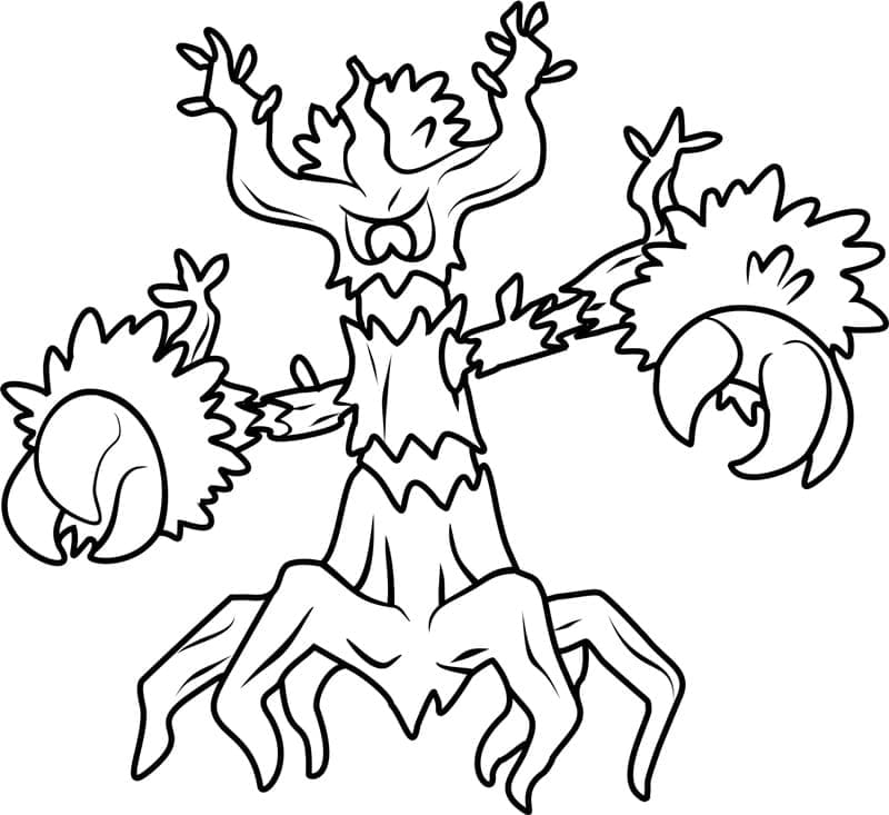 Desenho de Trevenant Pokemon para Colorir e Pintar