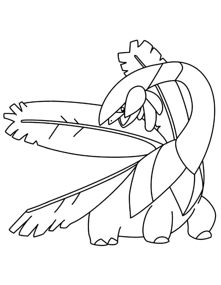 Desenho de Tropius Pokemon para Colorir e Pintar