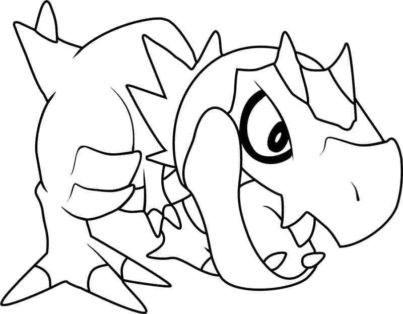 Desenho de Tyrunt Pokemon para Colorir e Pintar