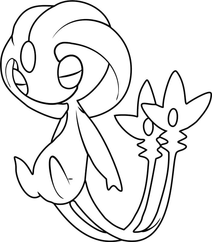 Desenho de Uxie Pokemon para Colorir e Pintar