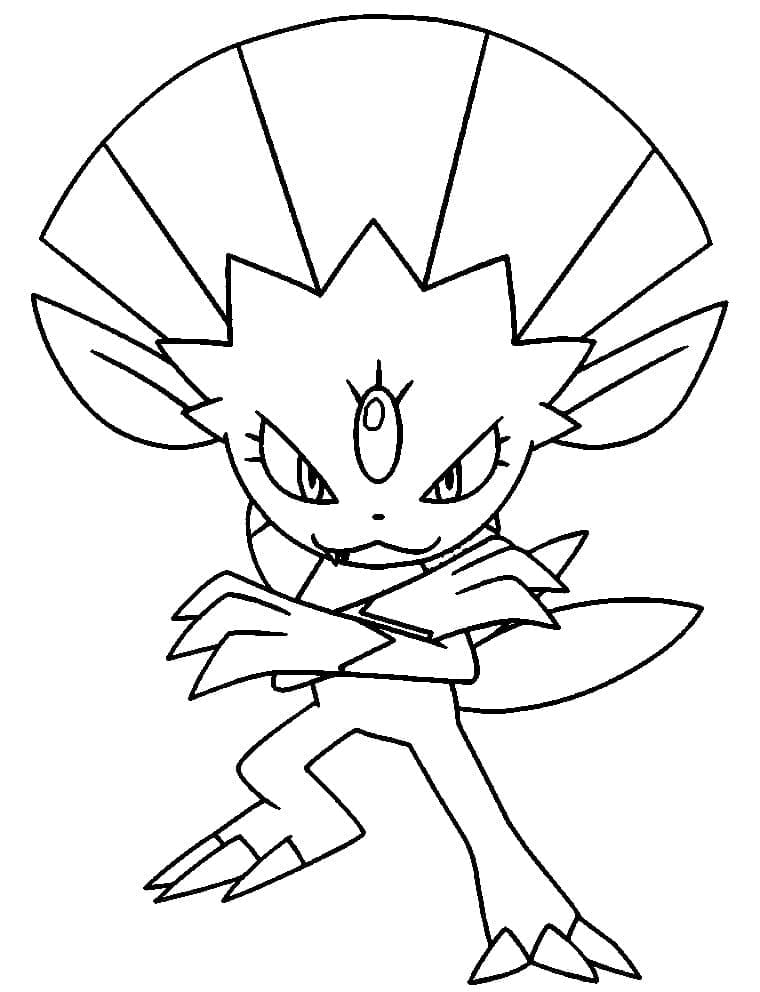 Desenho de Weavile Pokemon para Colorir e Pintar
