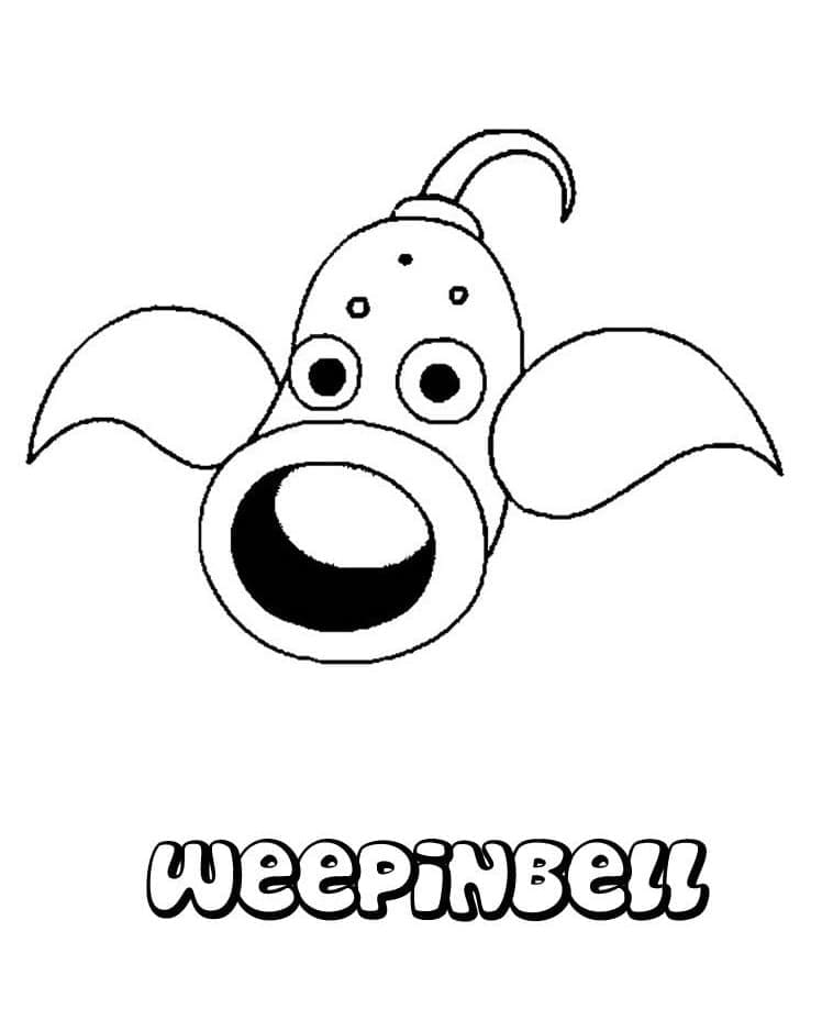 Desenho de Weepinbell Pokemon para Colorir e Pintar