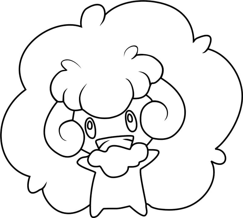 Desenho de Whimsicott Pokemon para Colorir e Pintar