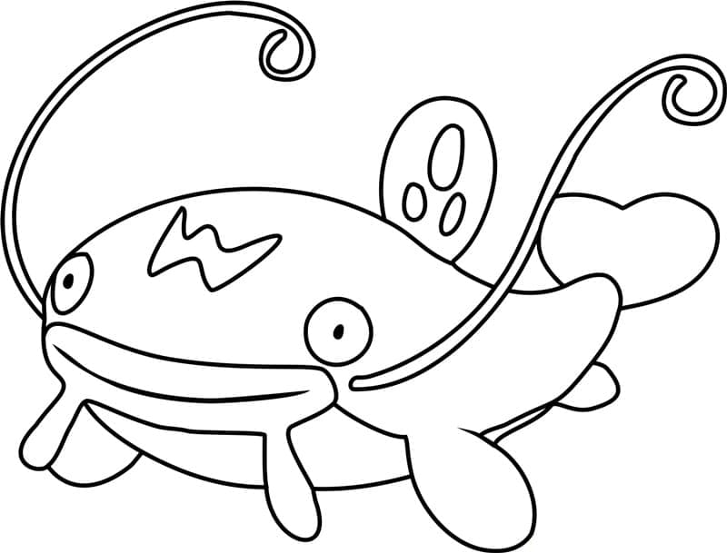 Desenho de Whiscash Pokemon para Colorir e Pintar