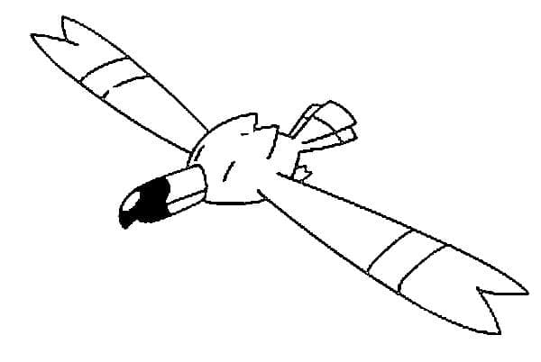 Desenho de Wingull Pokemon para Colorir e Pintar