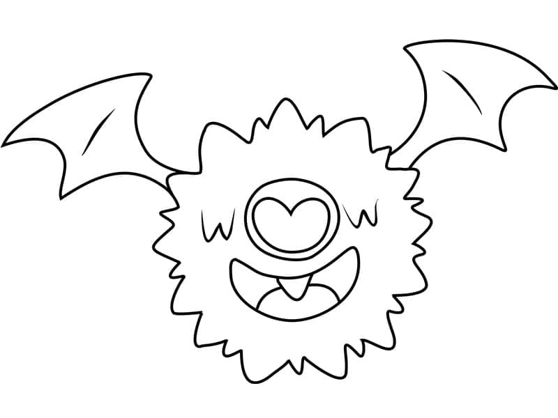 Desenho de Woobat Pokemon para Colorir e Pintar
