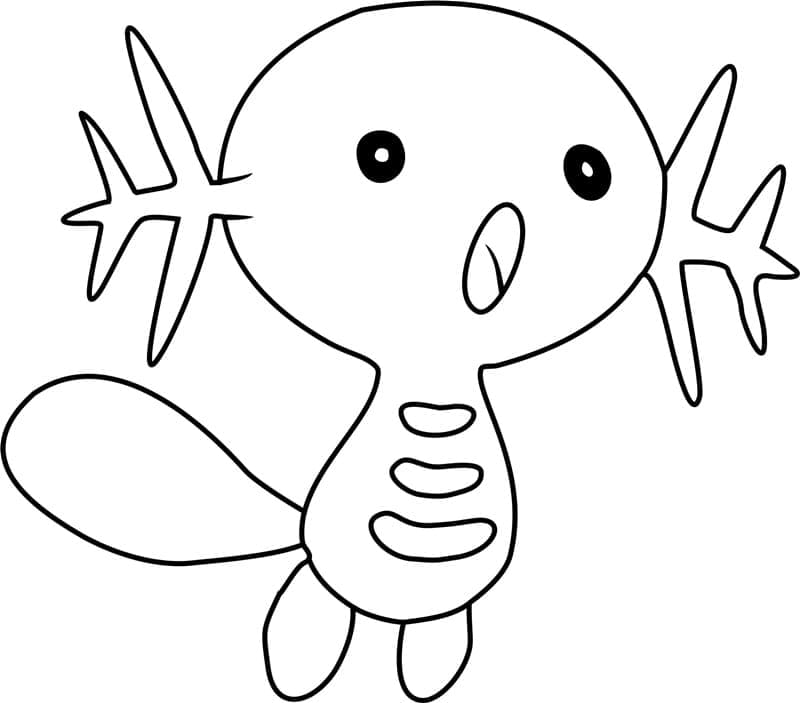 Desenho de Wooper Pokemon para Colorir e Pintar