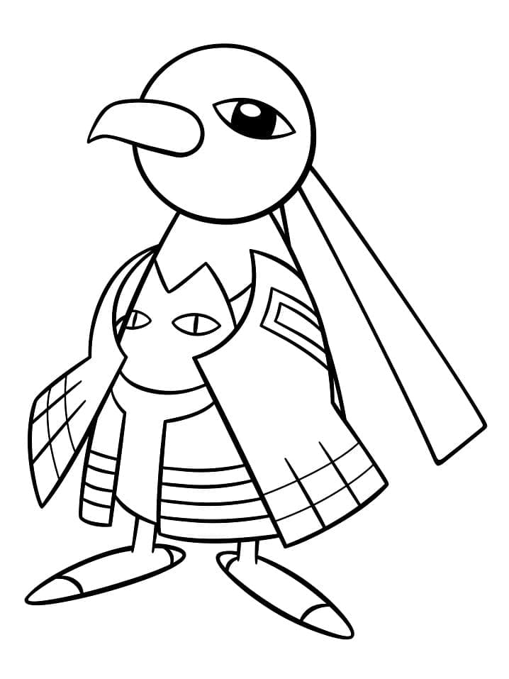 Desenho de Xatu Pokemon para Colorir e Pintar