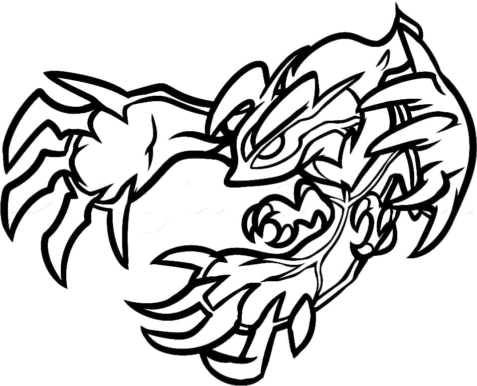 Desenho de Yveltal Pokemon para Colorir e Pintar