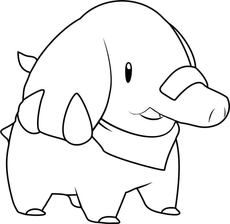 Desenho Phanpy Pokemon para Colorir e Pintar