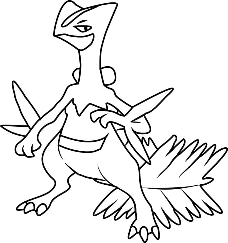 Desenho Sceptile Pokemon para Colorir e Pintar