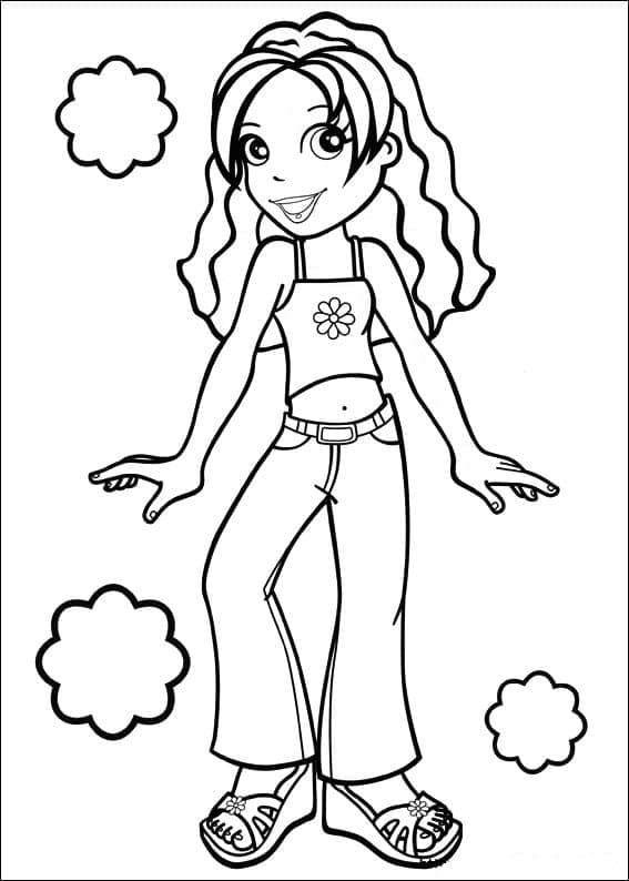 Desenho de Polly Pocket Download para Imprimir e Colorir e Pintar