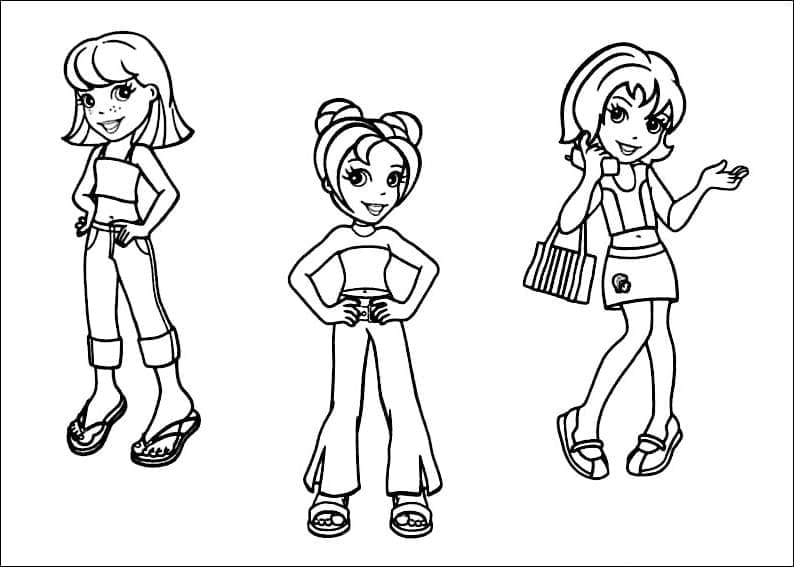 Desenho de Polly Pocket Imprimivel Pdf para Colorir e Pintar
