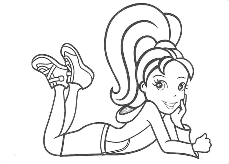 Desenho de Polly Pocket Pdf para Colorir e Pintar