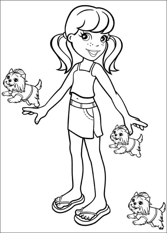 Desenho de Polly Pocket Pdf para Imprimir Grátis e Pintar