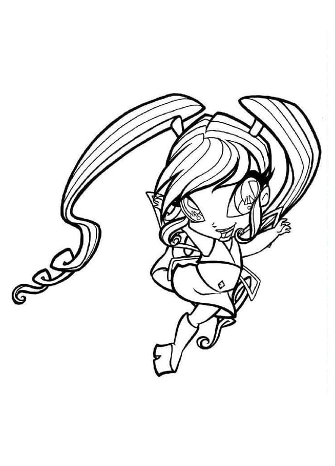 Desenho de Chatta de Pop Pixie para Colorir e Pintar