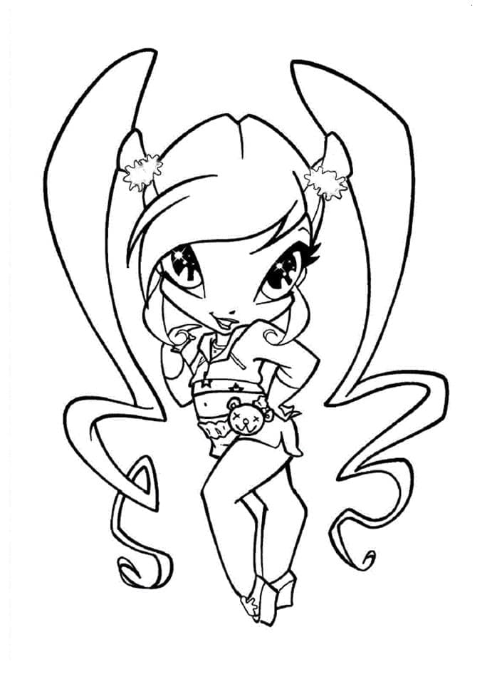 Desenho de Chatta Pop Pixie para Colorir e Pintar