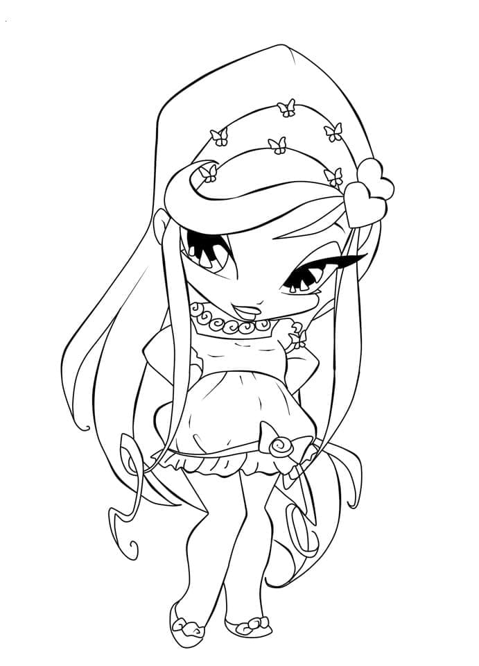 Desenho de Pop Pixie Amore para Colorir e Pintar