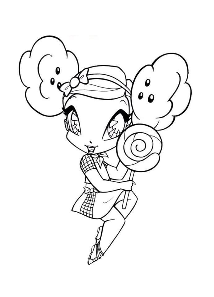 Desenho de Pop Pixie Caramel para Colorir e Pintar