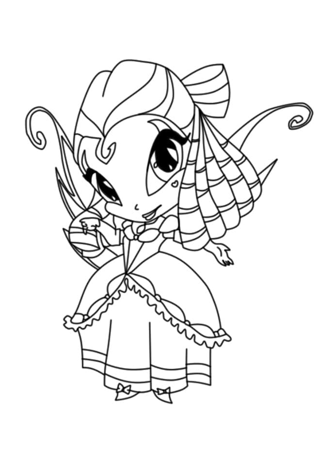 Desenho de Tune de Pop Pixie para Colorir e Pintar