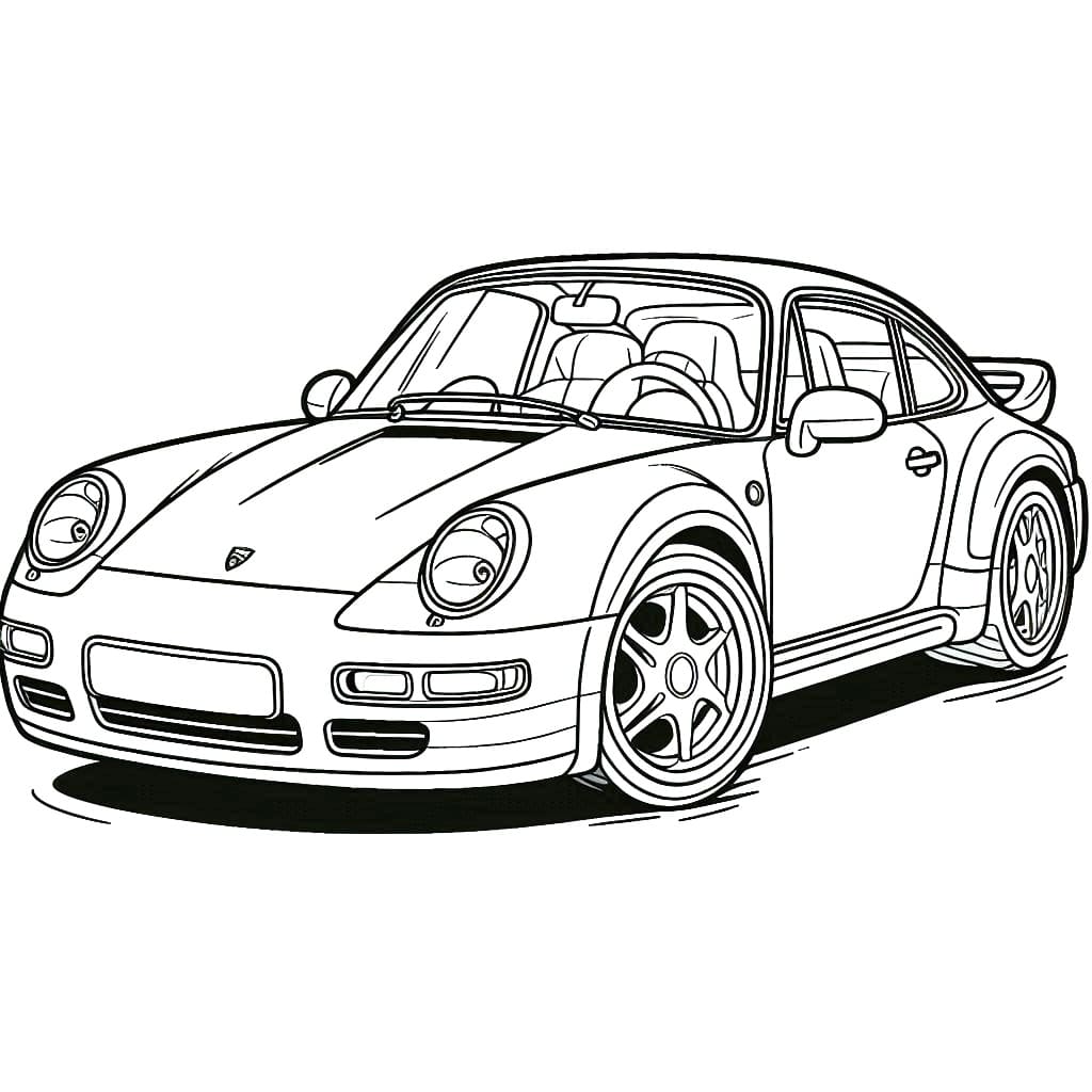Desenhos de Foto de Porsche para Colorir e Pintar