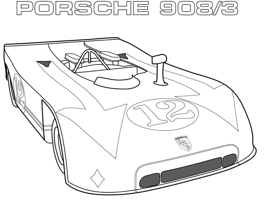 Desenhos de Porsche 9083 para Colorir e Pintar