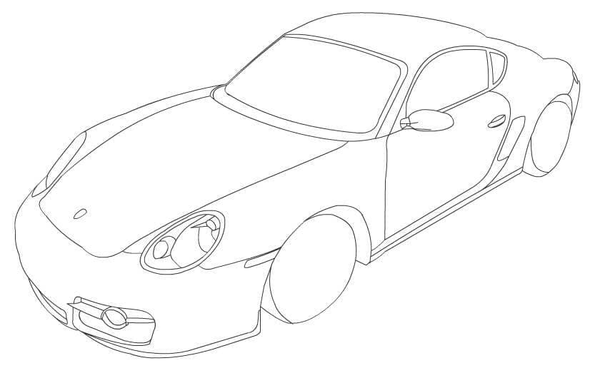 Desenhos de Porsche 911 para Colorir e Pintar