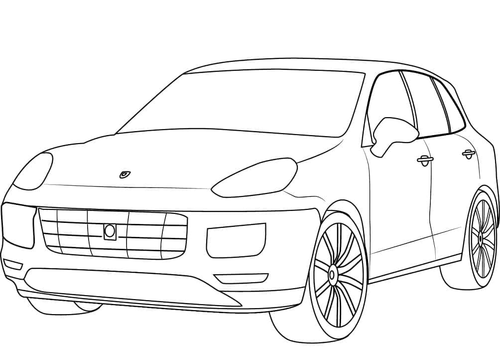 Desenhos de Porsche Cayenne para Colorir e Pintar