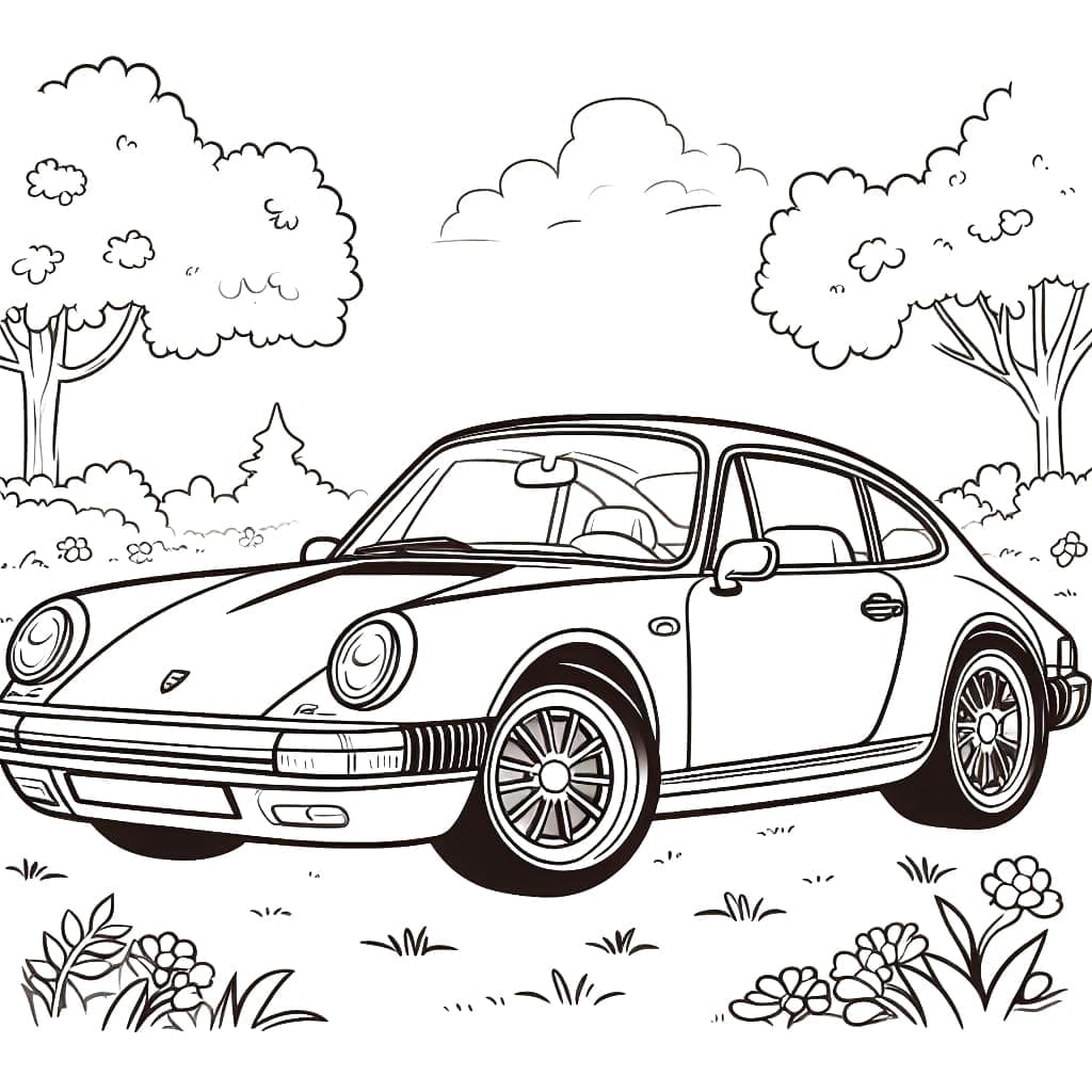 Desenhos de Porsche Grátis para Colorir e Pintar