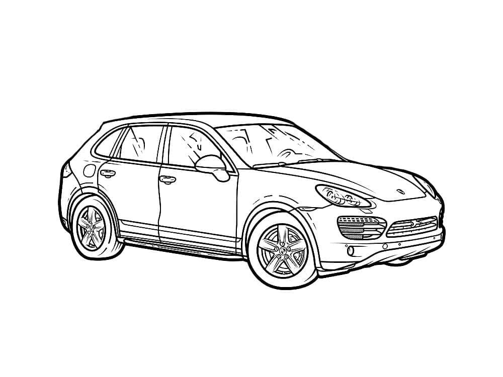 Desenhos de Carro Porsche Imprimivel Grátis para Colorir e Pintar