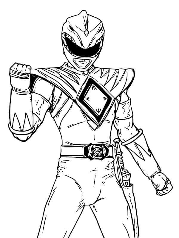 Desenho de Imagem de Power Rangers para Colorir e Pintar
