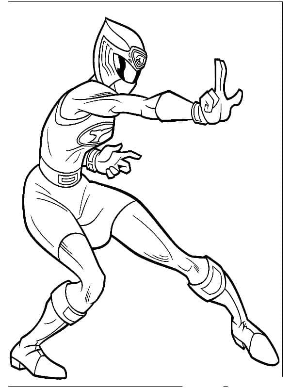 Desenho de Power Rangers Azul para Colorir e Pintar
