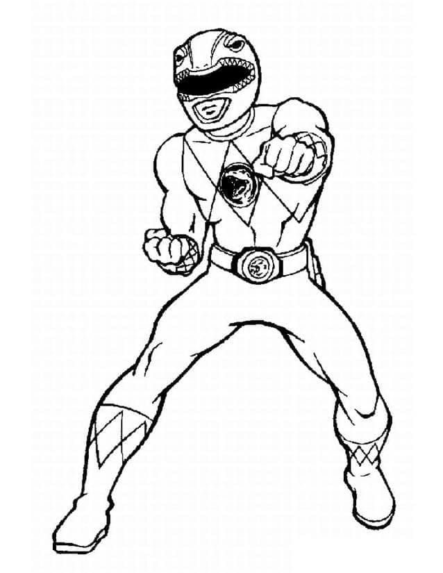 Desenho de Power Rangers Imprimivel para Colorir e Pintar