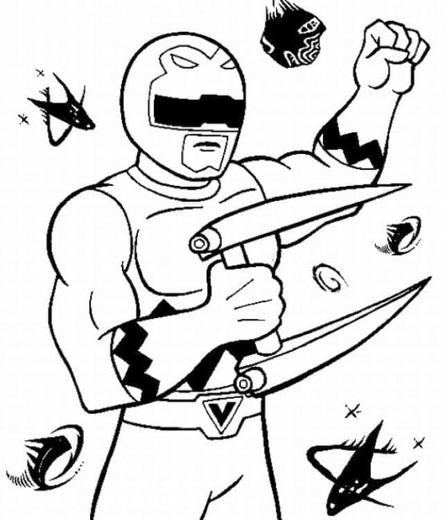 Desenho de Power Rangers Incrível para Colorir e Pintar