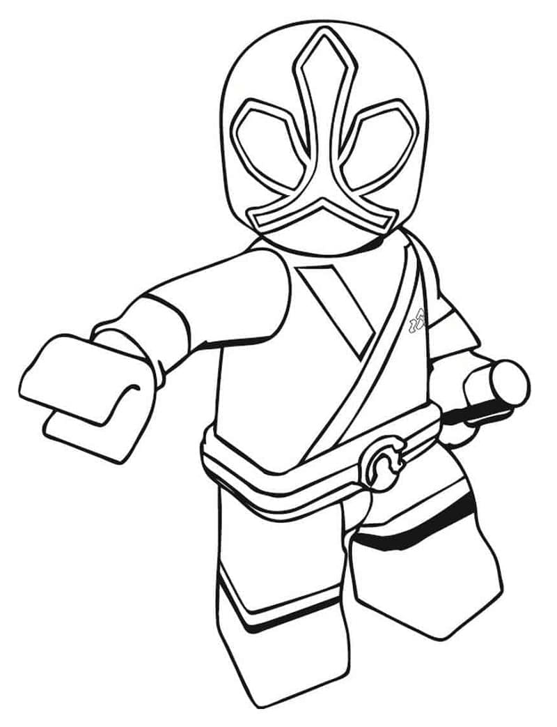 Desenho de Power Rangers Lego para Colorir e Pintar