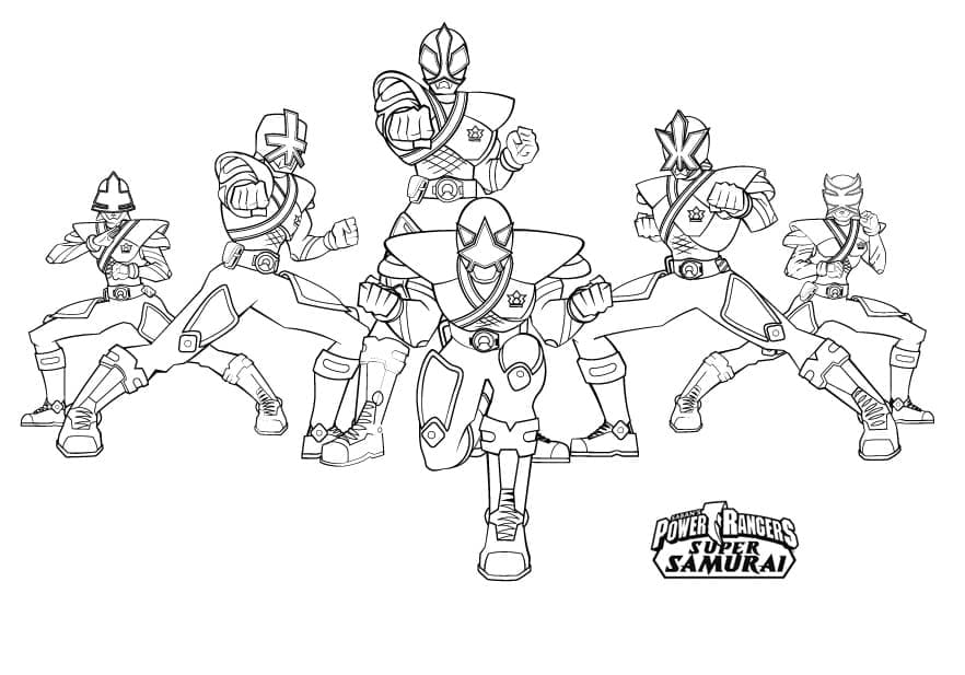 Desenho de Power Rangers Samurai para Colorir e Pintar