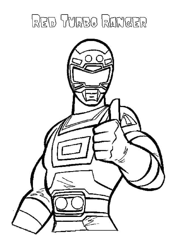 Desenho de Power Rangers Turbo para Colorir e Pintar