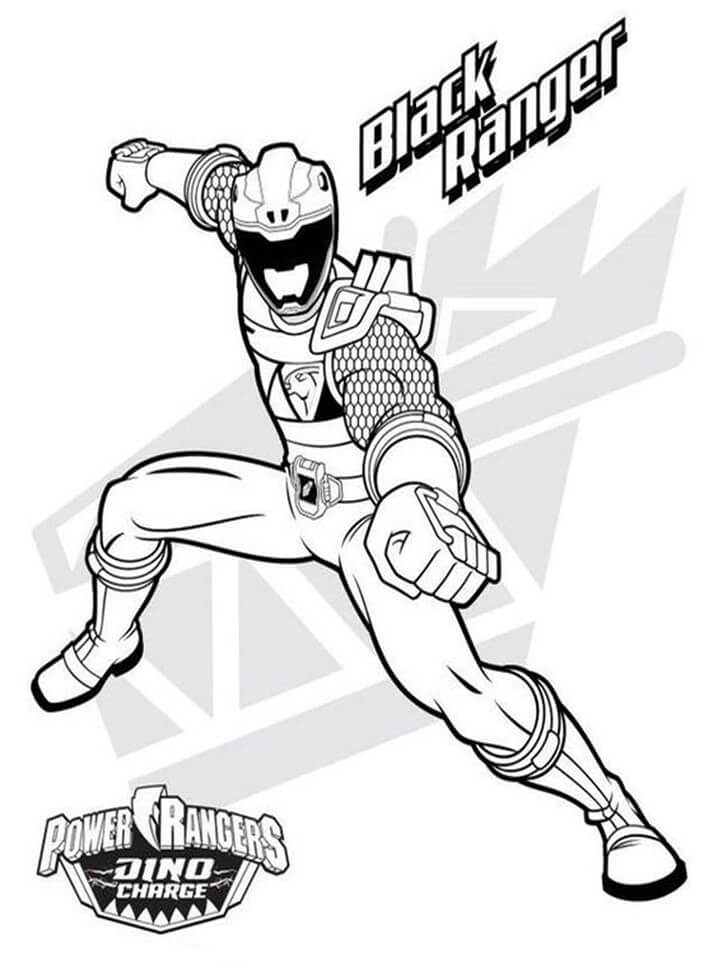 Desenho Ação do Power Ranger para Colorir e Pintar