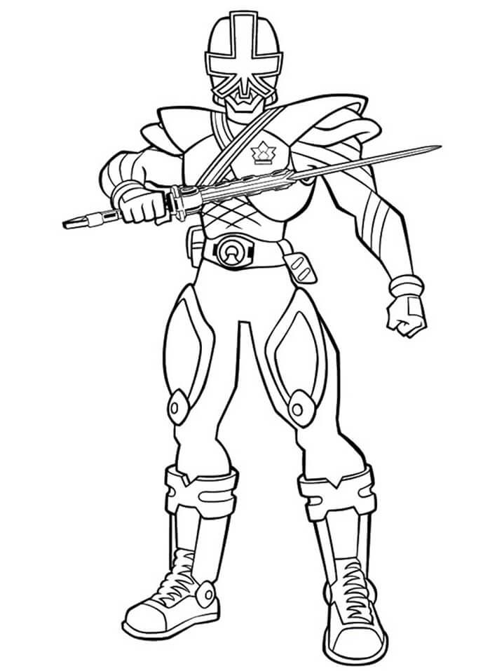 Desenho de Power Ranger Download Pdf para Imprimir e Pintar